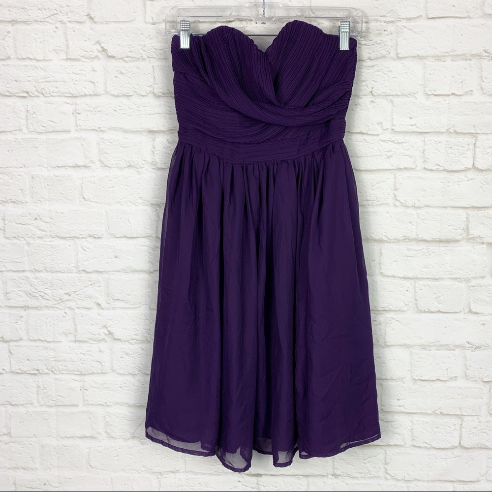 Tevolio Strapless Pleated Bust Empire Formal Dress